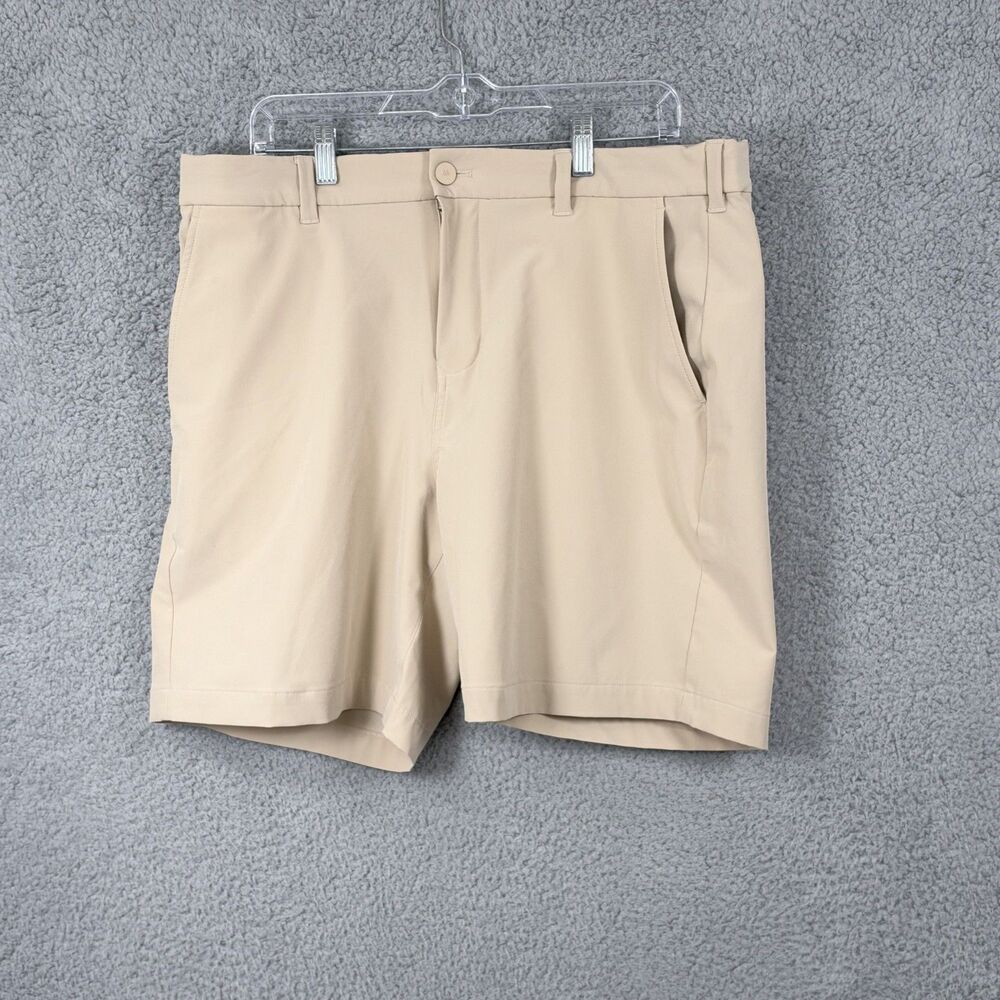 Mizzen+Main Men's Helmsman Slim Shorts 36 7in Inseam Tan Khaki